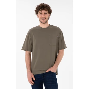 U.S. Polo Assn. Erkek Comfort Fit Bisiklet Yaka Vizon Tişört 50305990-VR052