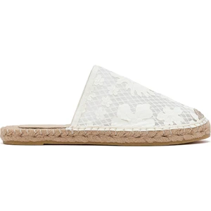 Kadın Krem Desenli Espadril Terlik 25SFD20626F