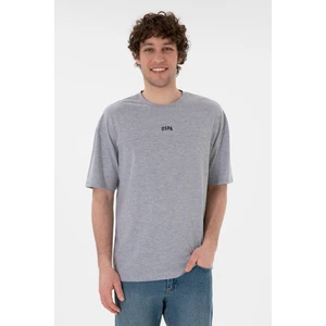 U.s. Polo Assn. Erkek Gri Melanj Tişört 50306017-VR086