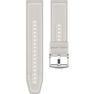 Xiaomi Redmi Watch 3 Active ile Uyumlu Kordon Kayış Dikiş Desenli Silikon KRD102 Lms 22/dds Krem