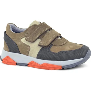 Hakiki Deri Kahverengi Çocuk Sneakers Spor Ayakkabı