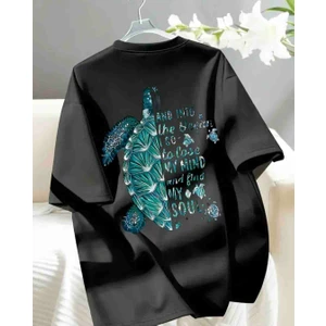 Ocean Baskılı Özel Tasarım Oversize Tshirt