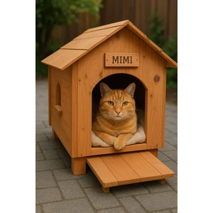 Kedi Evi Ahşap Kayın