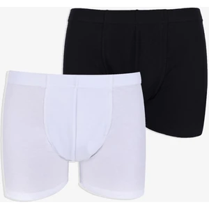 Erkek 2'li Pamuklu Likralı Lastikli Boxer