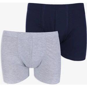 Erkek 2'li Pamuklu Likralı Lastikli Boxer