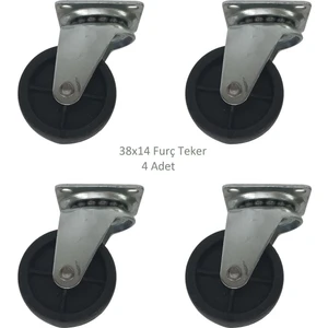 Furç Teker 38 x 14, Bavul, Valiz, Çanta, Servis Sehpası Için (4 Adet)