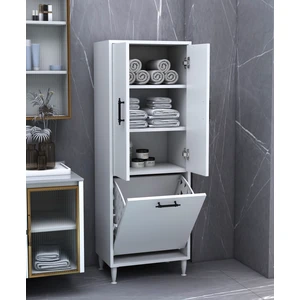 Elay Design Orkide Kirli Çamaşır Sepetli 2 Kapaklı Çok Amaçlı Dolap