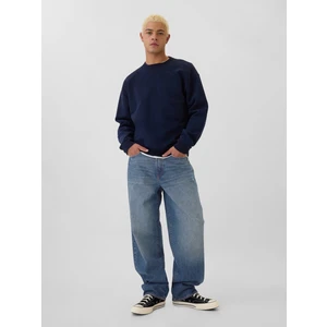 Erkek Mavi Baggy Jean Pantolon