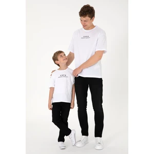 U.S. Polo Assn. Erkek Beyaz Tişört 50294322-VR013