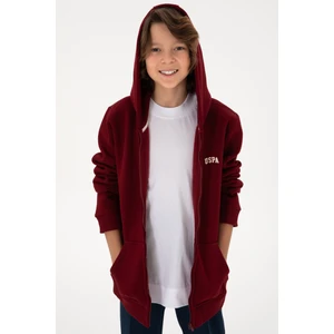 U.S. Polo Assn. Erkek Çocuk Bordo Hırka (Örme) 50295127-VR014