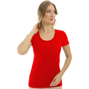 Kısa Kollu U Yaka Slim Fit Kadın Body T-Shirt 2038