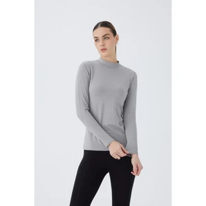 Balıkçı Yaka Uzun Kol Kadın Body T-Shirt 2047