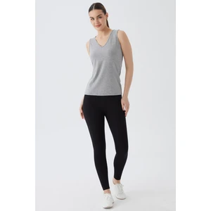 Sıfır Kol V Yaka Kadın Body T-Shirt 2050