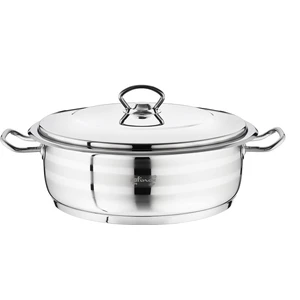 Flavia Çelik Kısa Tencere 28x9 cm-5.5 Litre