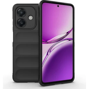 Oppo A3 Kılıf Rahat Tutulabilir Yapılı İçi Kadife Kaplamalı Etnik Premium TPU Silikon Kapak