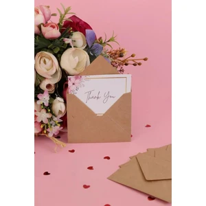 100 Adet Kraft Renkli Küçük Zarf 7x9