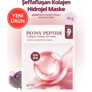 Şeffaflaşan Kolajen Hidrojel Maske Peptit İçerikli GOODAL Peony Peptide Collagen Volume Gel Mask