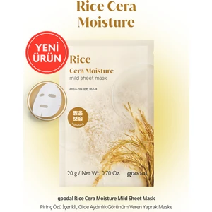 Pirinç Özlü, Cilde Aydınlık Görünüm Veren Yaprak Maske Goodal Rice Cera Moisture Mild Sheet Mask