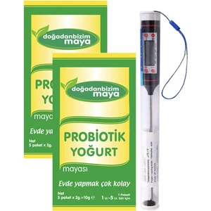 Doğadan Bizim Probiyotik Yoğurt Mayası 2 x 10 gr + Gıda Termometresi