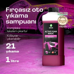 Active Foam Magic 1L - Hızlı Köpüren Renk Değiştiren Fırçasız Oto Yıkama Şampuanı | Tüm Araçlar İçin | Araba Şampuanı | Oto Temizleyici | Köpük Şampuan 