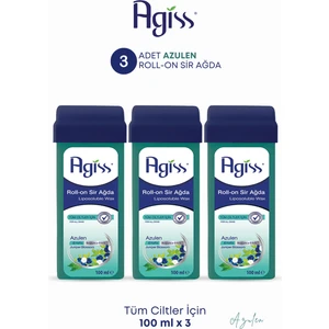 Roll-On Sir Ağda Azulen Tüm Ciltler için 100 ml x 3 Adet