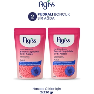 Boncuk Soyulabilir Inci El Ağdası Hassas Ciltler için Pudralı 220 gr x 2