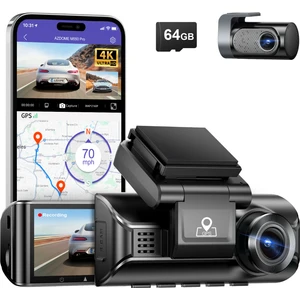 M550 Pro 4K Çift Kameralı Araç Kamerası WiFi GPS Gece Görüşü Park Modu Türkiye Garantili