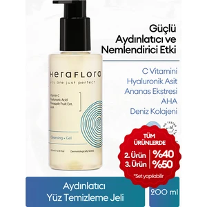 Nemlendirici, Aydınlatıcı, Arındırıcı Yüz Temizleme Jeli 200  ml