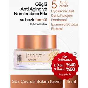 Pure Lift Göz Çevresi Anti Aging ve Nemlendirici Krem-Peptit,hyalüronik Asit,bacillus 15 ml