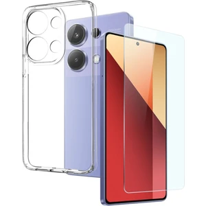 Xiaomi Redmi Note 13 Pro 4G Şeffaf Kılıf + Cam Ekran Koruyucu (1 CAM 1 KILIF)