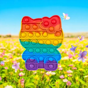 Pop It - Gökkuşağı Renk Duyusal Oyuncak Zihinsel Gelişim Popit