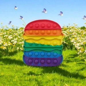 Pop It - Gökkuşağı Renk Duyusal Oyuncak Zihinsel Gelişim Popit