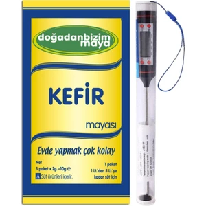 Doğadan Bizim Kefir Mayası 10 gr + Gıda Termometresi