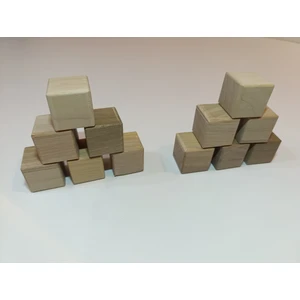 Ahşap Küp Bloklar 3X3X3 cm Oyun, Dekor - 12 Adet