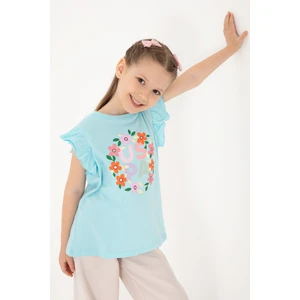 U.s. Polo Assn. Kız Çocuk Aqua Tişört 50306227-VR007