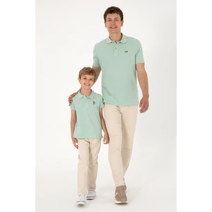 U.s. Polo Assn. Erkek Su Yeşili Tişört Basic 50306007-VR048