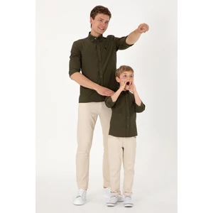 U.s. Polo Assn. Erkek Çocuk Koyu Haki Gömlek Basic 50306584-VR111