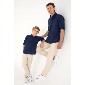U.S. Polo Assn. Erkek Lacivert Gömlek Basic 50306285-VR033