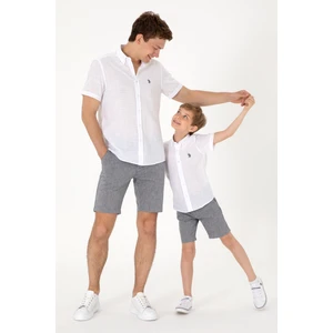 U.s. Polo Assn. Erkek Beyaz Gömlek Kısa Kollu 50306324-VR013