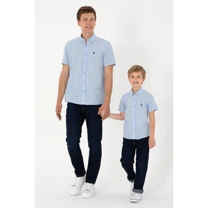U.s. Polo Assn. Erkek Çocuk Açık Mavi Gömlek Kısa Kollu 50306567-VR003