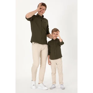 U.S. Polo Assn. Erkek Koyu Haki Gömlek Basic 50306338-VR111