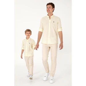 U.s. Polo Assn. Erkek Çocuk Limon Gömlek Basic 50306583-VR035
