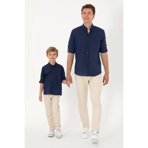 U.s. Polo Assn. Erkek Çocuk Lacivert Gömlek Basic 50306583-VR033