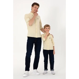 U.s. Polo Assn. Erkek Çocuk Açık Haki Gömlek Basic 50306584-VR183