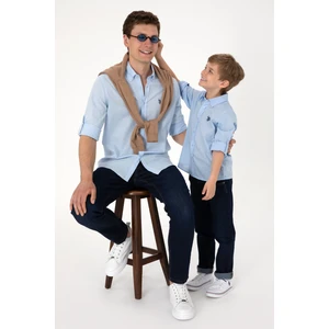 U.S. Polo Assn. Erkek Çocuk Açık Mavi Gömlek Basic 50306583-VR003