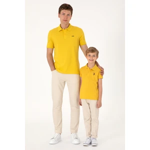 U.s. Polo Assn. Erkek Çocuk Koyu Sarı Tişört Basic 50306484-VR094
