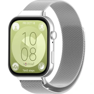 Huawei Watch Fit 4 Pro/Fit 4/Fit 3 ile Uyumlu Kordon Kayış Metal Hasır Örgü Çelik Kordon