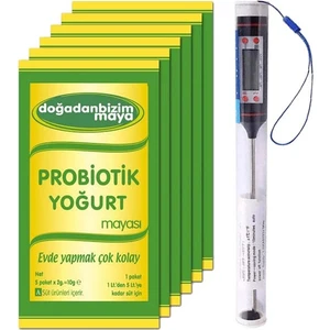 Doğadan Bizim Probiyotik Yoğurt Mayası 6 x 10 gr + Gıda Termometresi