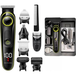 Yeni Nesil 5 Başlı Pro Kuaför Saç Sakal Burun Ense Lazer Epilasyon Öncesi Tıraş Makinesi