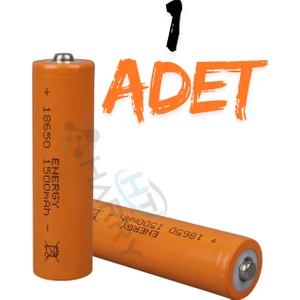 3.7 Volt 1500 Mah 18650 Başlıklı Pil Şarj Edilebilir Pil Li-Ion (Lityum Iyon) Fener Pili